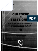 Culegere de Teste Grila Stomatologie Vol 1