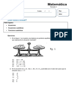 Algebra-Ecuaciones y Ecuaciones de 2do Grado