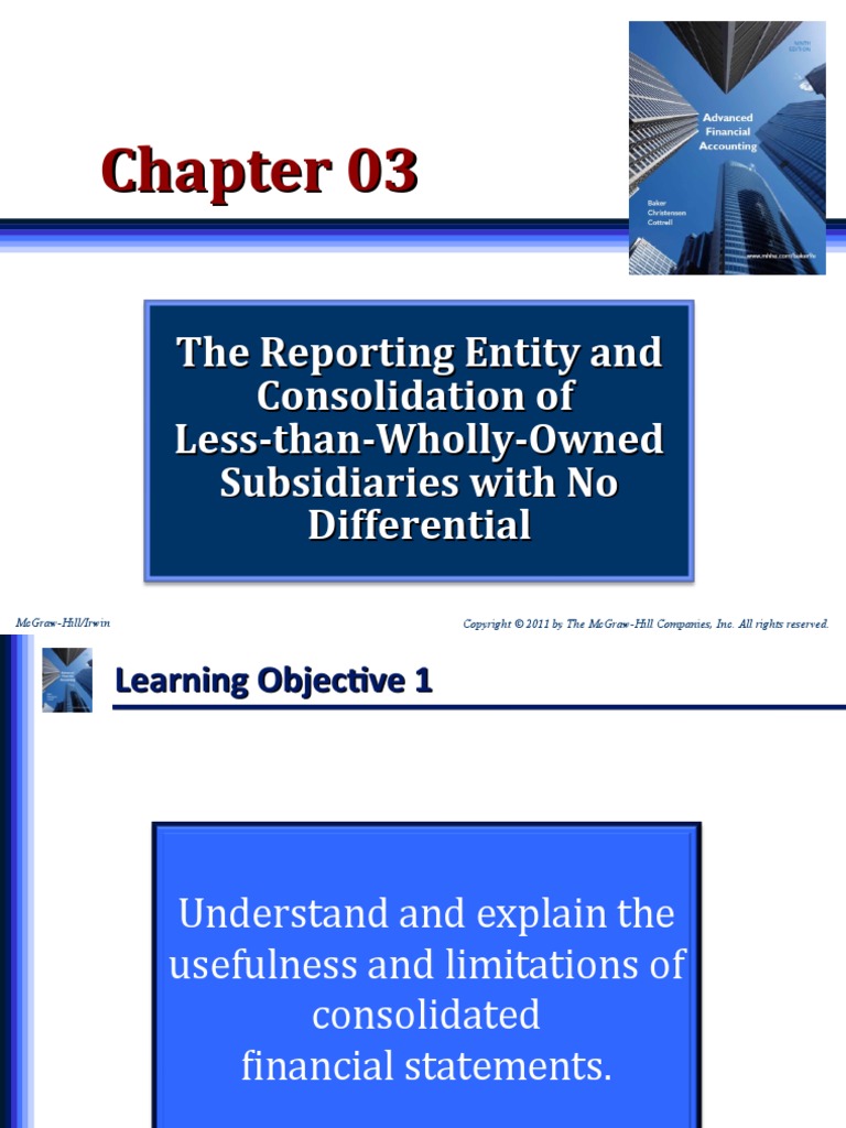 Chap 003 | PDF | Consolidation (Business) | Equity (Finance)