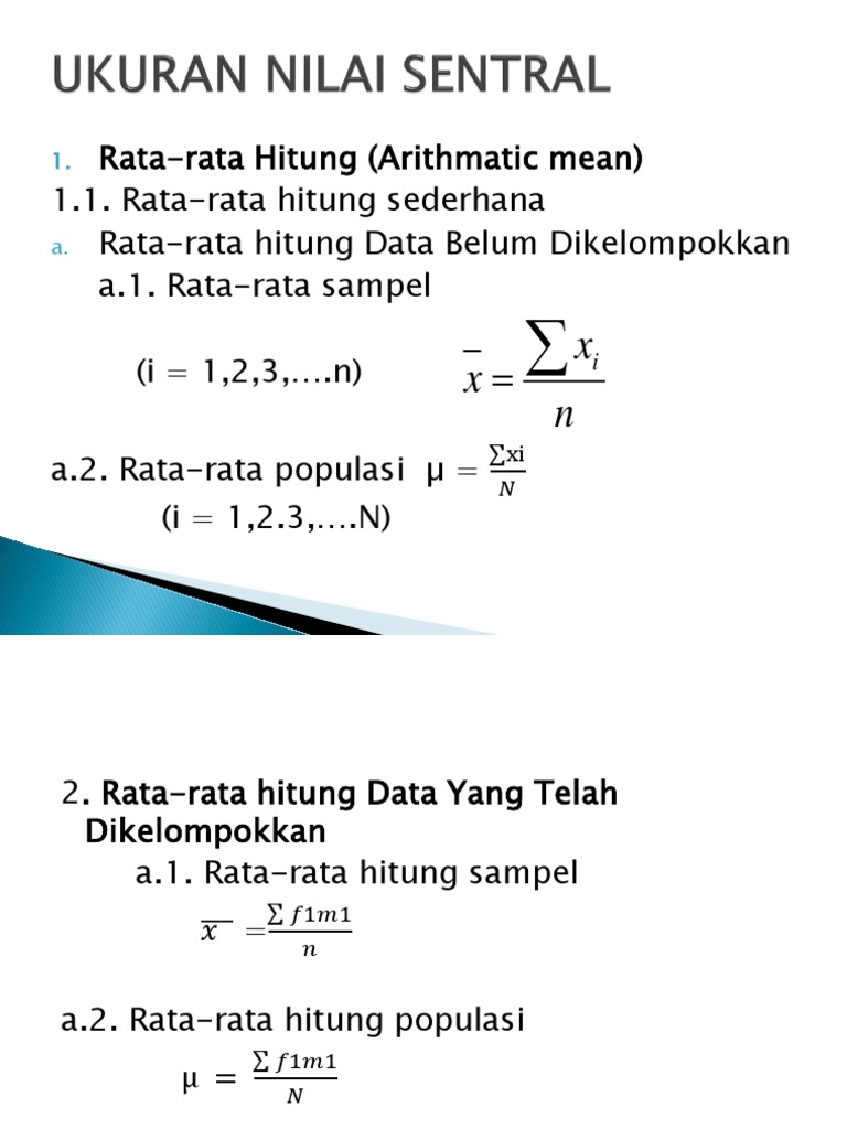 Rata-rata Hitung: Metode dan Contoh | PDF | Metode & Bahan Ajar