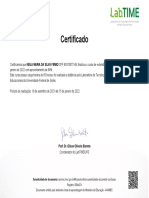 Certificado de conclusão de curso de Português
