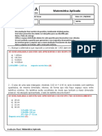 Avaliacao Final - Matematica Aplicada