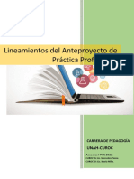 Lineamientos para Diseñar El Anteproyecto de Práctica