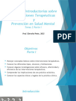 Nociones Introductorias Sobre Intervenciones Terapéuticas - Tema 2 Parte I