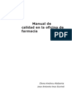 Manual de Calidad Oficina de Farmacia Espana