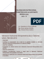 VALORACION NUTRICIONAL ANTROPOMETRICA GESTANTE