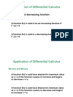 Application of Differential Calculus