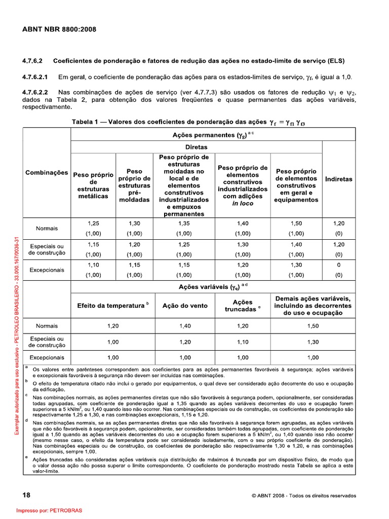 Tabelas Da NBR8800 | PDF