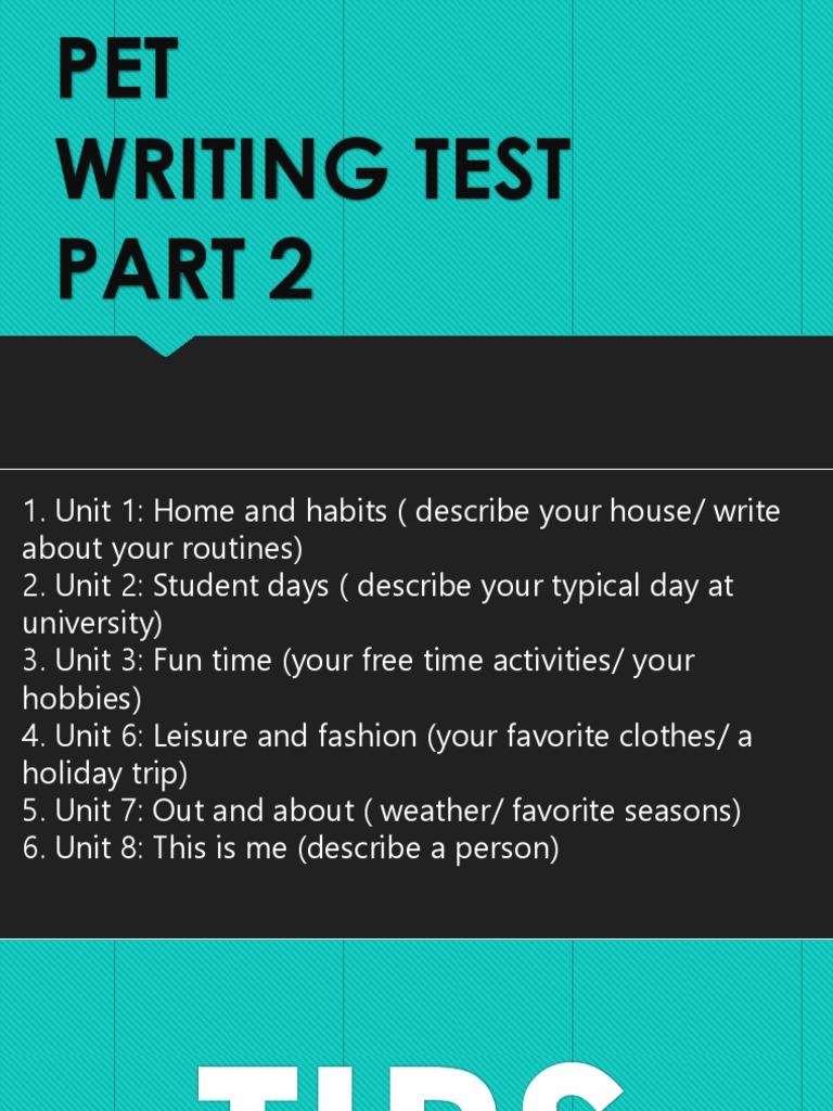 WRITING TEST PDF