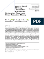 Perceived Green at Speed: A Simulated Driving Experiment Raises New Questions For Attention Restoration Theory and Stress Reduction Theory
