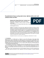 Essential Oils of Leaves and Pseudo Stems Antimicrobial Activities