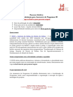 Edital Assessor de Programas III