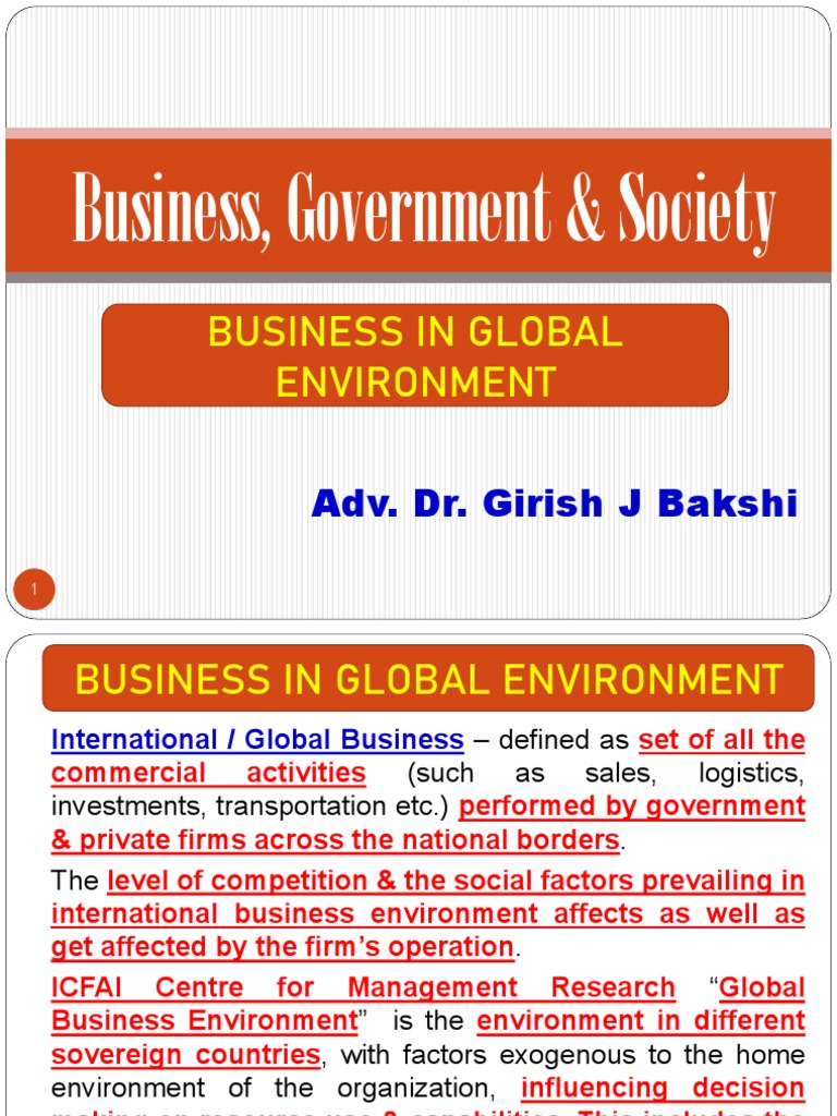 Chapter 5 - Business in A Global Environment | PDF | Equal Opportunity ...
