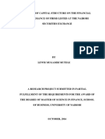 Mutegi - Effects of Capital Structure On The Financial Performance of Firms Listed at The Nairobi Securities Exchange