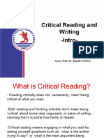 Critical Reading and Writing-Intro