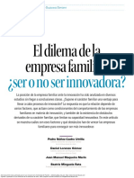 El Dilema de La Empresa Familiar ¿Ser o No Ser Innovadora