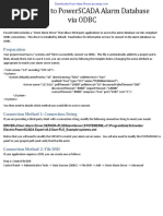 Connecting To The PowerSCADA Alarm Database Via ODBC