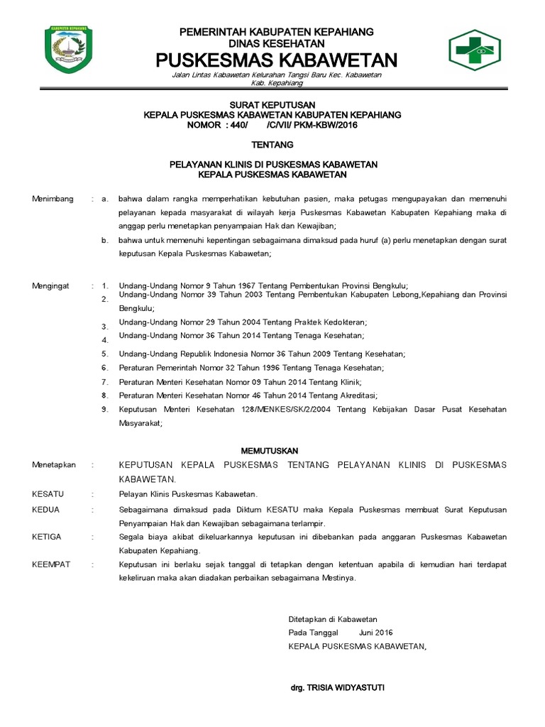 SK Hak Dan Kewajiban | PDF