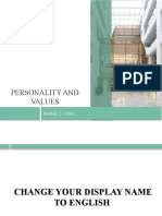 Personality and Values Module