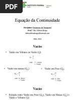 Aula 04 - Equação Da Continuidade e Bernoulli