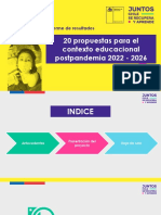 20 Propuestas para El Contexto Educacional Postpandemia 2022 - 2026