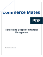 Nature and Scope of Financial Management
