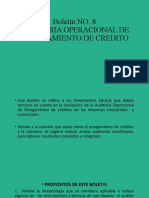Boletín NO 8 AUDITORIA OPERACIONAL DE OTORGAMIENTO DE CREDITO