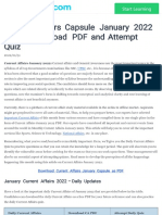 Monthly Current Affairs PDF January 2022