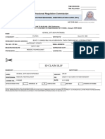 Professional Regulation Commission: Id Claim Slip