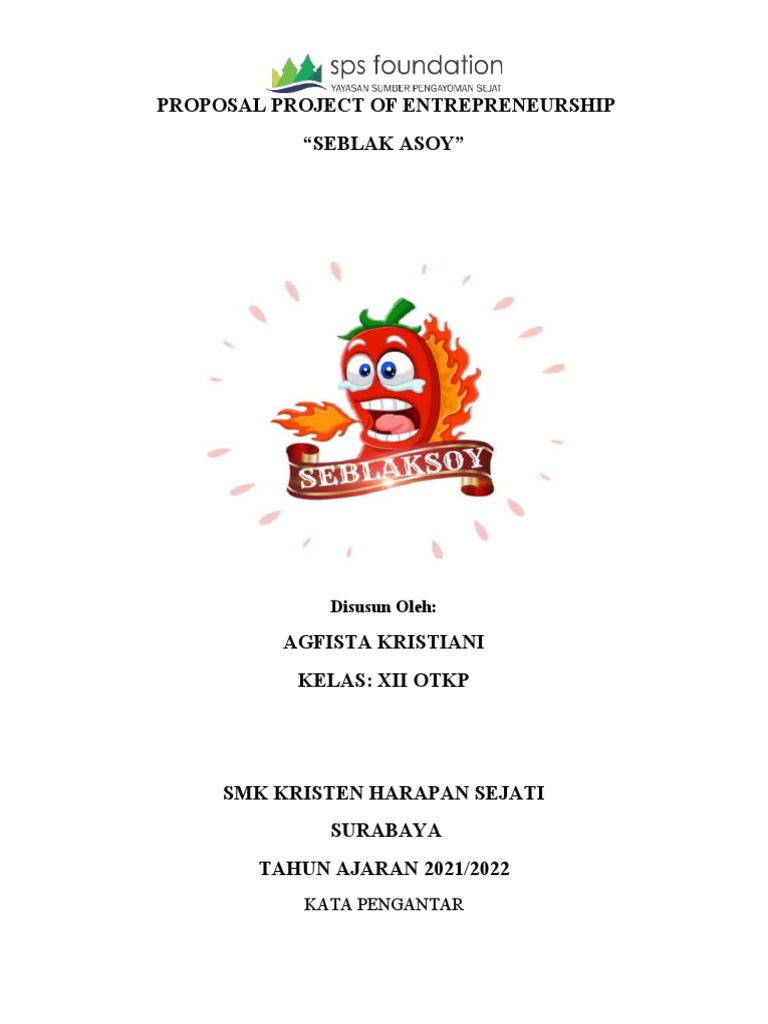Proposal Usaha Seblak Asoy SMK | PDF | Memasak, Makanan, & Anggur ...