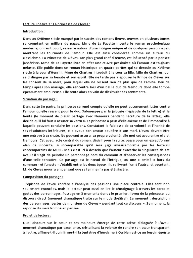 La Princesse de Clèves 2 | PDF | Poésie