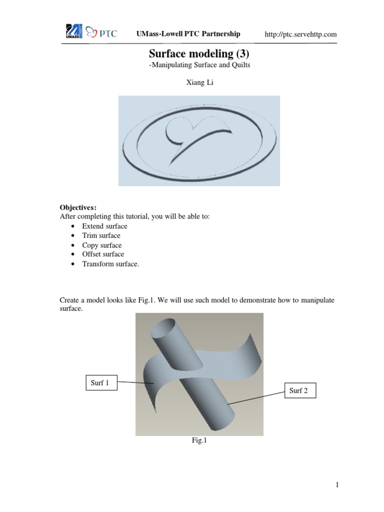PTC Pro Engineer Wildfire Surface Modeling 3 | PDF | Geometry