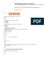 Soal UAS Matematika Kelas 1 Semester 1