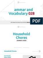 Grammar and Vocab 028 - Household Chores PDF