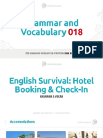 Grammar and Vocab 018 - Hotel Booking and Check-In PDF
