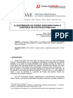 Legitimidade do Poder Judiciário para o controle de políticas públicas