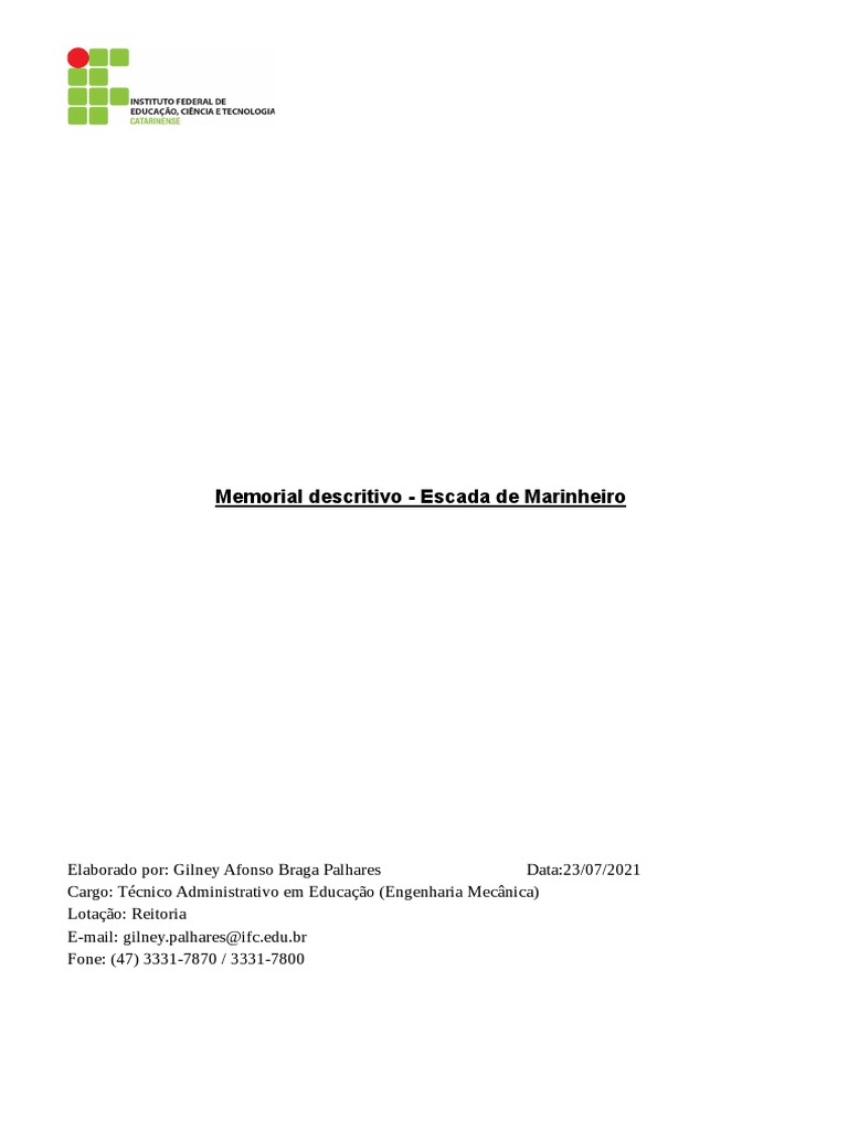 30 Memorial Descritivo Atualizado | PDF | Aço