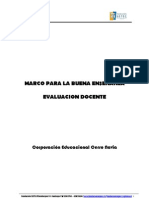 Marco para La Buena Enseñanza Evaluacion Docente: Corporación Educacional Cerro Navia