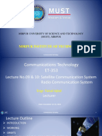 ET-353, Lecture 09&10 (Satellite Comm. System) (Radio Communication System)