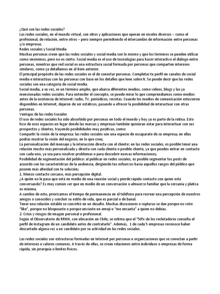 Qué Son Las Redes Sociales Pdf Servicio De Redes Sociales Internet