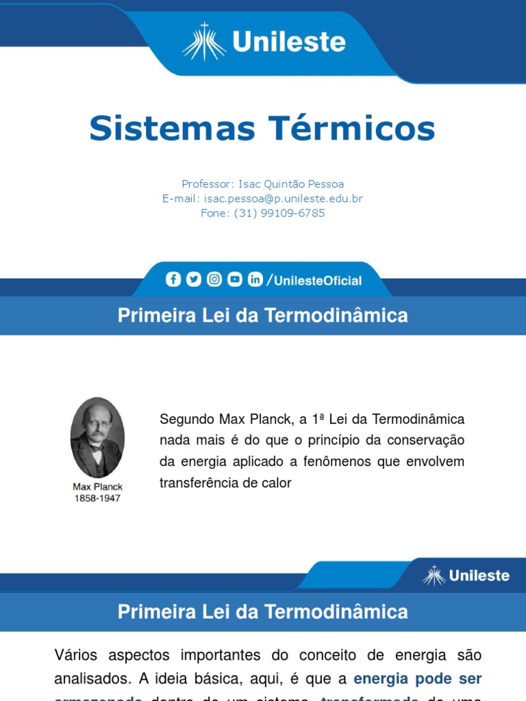 Primeira Lei da Termodinâmica | PDF | Termodinâmica | Calor