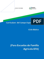 Diseño Curricular Ciclo Básico Formación Especifica - Efa Chaco- Argentina
