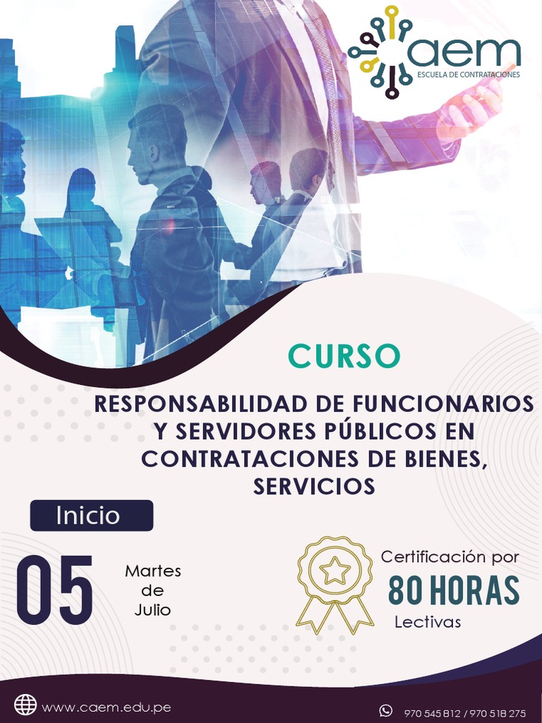 Curso Responsabilidad De Funcionarios Y Servidores Públicos En