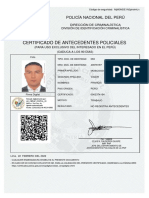 Certificado policía Perú sin antecedentes