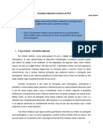 Gramática Aplicada Ao Ensino de PLE