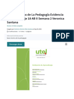 Bases Teóricas de La Pedagogía Evidencia de Aprendizaje 18 AB II Semana 2 Veronica Santana - PDF - Maestros - Conocimiento