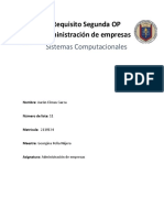 Requisito Segunda OP Administración de Empresas