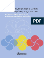 Ensuring Human Rights Within Contraceptive Programmes: A Human Rights Analysis of Existing Quantitative Indicators