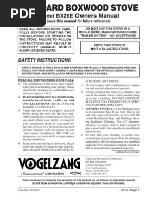 Bx26e Wood Burning Stove | PDF | Chimney | Fireplace