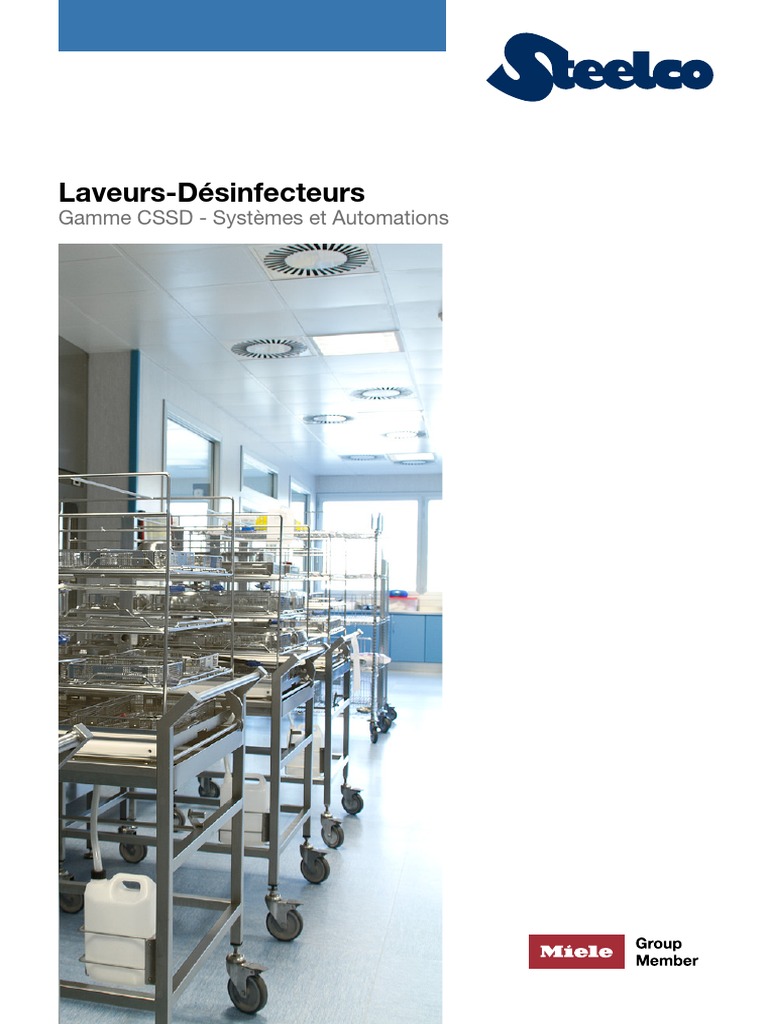 Laveurs-Désinfecteurs Steelco CSSD | PDF | Eau | Stockage de l'énergie